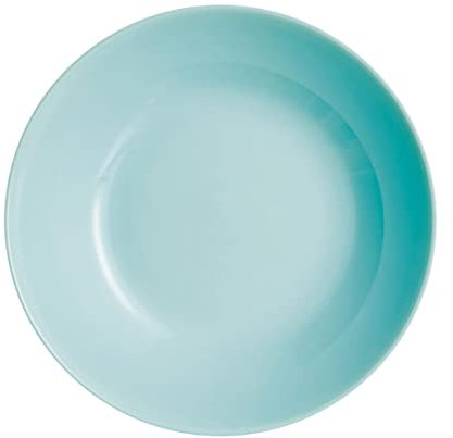 Luminarc Dajar Assiette Creuse en Verre trempé Diwali Turquoise 20 cm