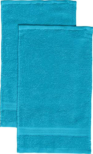 REDBEST Gästetuch 2er-Pack Chicago türkis Größe 30x50 cm - saugstark, strapazierfähig, ideal für Reisen, Sport (weitere Farben)