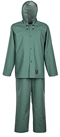 PROS WASSERSCHUTZKLEIDUNG 101/001 grün blau Jacke wasserdicht Schutzbekleidung Schutzjacke (Grün, 48)