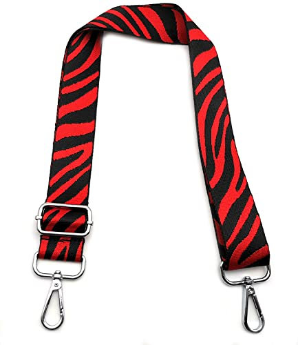 Taschengurte zum Wechseln Rot Textur, Verstellbarer Schultergurt für Taschen, Taschengurt Breit Schulterriemen mit Karabiner Silber 3.8cm, Umhängegurt für Tragegurt Taschen für Damen Taschen DIY, #3