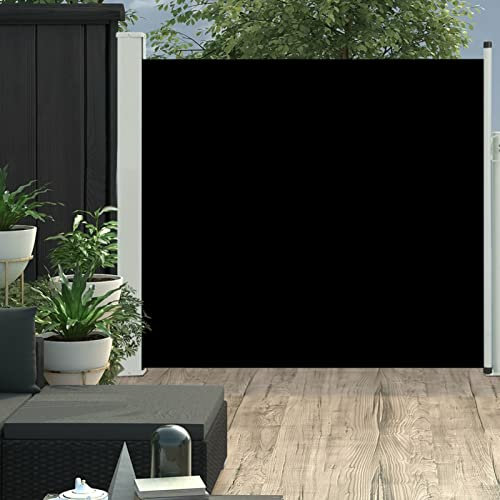 BaraSh Toldo Lateral retráctil de jardín Negro 170x300 cm Toldo Horizontal Exterior Toldos Cortavientos Toldos Laterales
