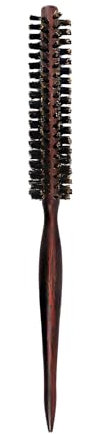 Round Hair Brush, Soft Boar Bristle Hair Brush for Women Men, Portable Small Round-Brush for Short Hair, Wooden Handle Quiff Roller Hairbrush for Smoothing, Detangling, Adding Hair Volume