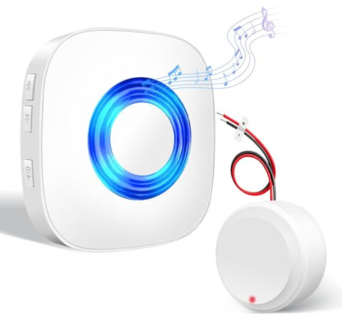 Conjunto de Extensión de Señal Inalámbrica PHYSEN, Amplificador de Timbre y Campana, Reenvío de Timbre para Timbre Existente, Timbre para Dormitorio, Ático y Sótano, 1 Repetidor de Señal 1 Receptor