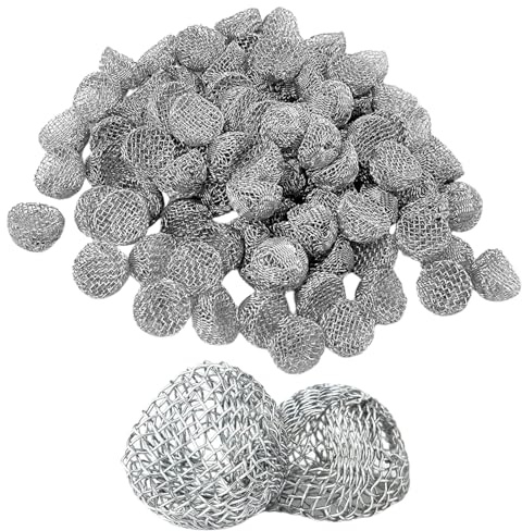150 stycken sil i rostfritt stål – konisk design (17 mm), rostfritt minimetallfilter för vattenpipa, tratt och kryddor, återanvändbara rengöringssilar
