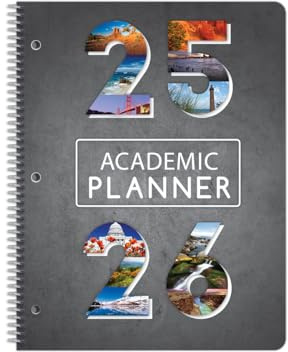 Dated Middle High School Student Planner 2025-2026 Academic School Year, Large (8.5 by 11) Matrix Style Datebook with Telluride Cover
