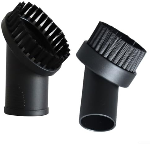 2 spazzole per aspirapolvere compatibili con tubi da 32 mm, setole morbide con teste rotonde girevoli progettate per una pulizia delicata di tappezzeria e mobili