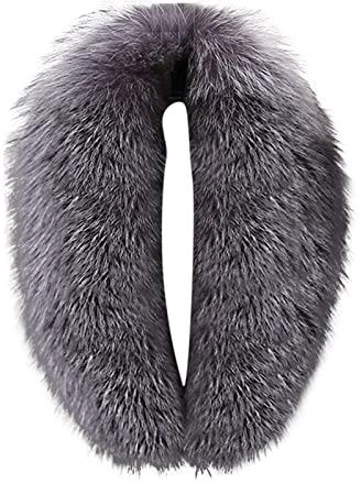 Générique Femmes Hiver Col Amovible, Col En Fourrure Synthétique, Fourrure Col Artificiel Amovible Echarpe Fausse Fourrure Dames Châle Col En Fourrure D’hiver,Pour D'hiver Froid Et Chaud