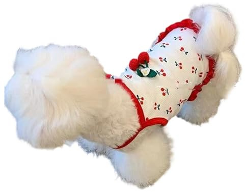 Vestitino per cani – Vestiti per cuccioli da ragazza, morbido e traspirante, e leggero, abbigliamento per cani per festa del Ringraziamento, festa di compleanno, casa, camera all'aperto,