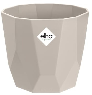 elho B.for Rock 14 - Flower Pot for Indoor - 100% Recycled Plastic - Ø 14.8 x H 13.0 cm - Grey/Warm Grey