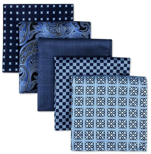 Shlax&Wing 5 PIEZAS Hombres Mezclado Clasificado Patrón Pañuelo De Bolsillo Pañuelo Conjunto