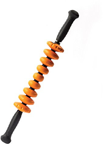TriggerPoint STK Contour Massageroller, Tragbare Faszienrolle, Massageroller mit Griff, Grün, 19.5/50cm