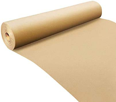 Total Pack Rouleau de papier kraft marron 100 % recyclé, biodégradable et entièrement recyclable, idéal pour les travaux manuels, cadeaux, emballage, expédition, revêtement de sol (750 mm x 100 m)