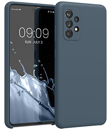 kwmobile Hülle kompatibel mit Samsung Galaxy A52 / A52 5G / A52s 5G Hülle - Silikon Handy Case - Handyhülle weiche Oberfläche - kabelloses Laden - Dunkler Schiefer