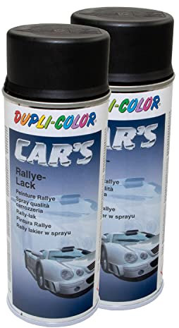 Lot de 2 bombes de peinture en spray Cars Dupli Color 652240 - Noir satiné - 400 ml