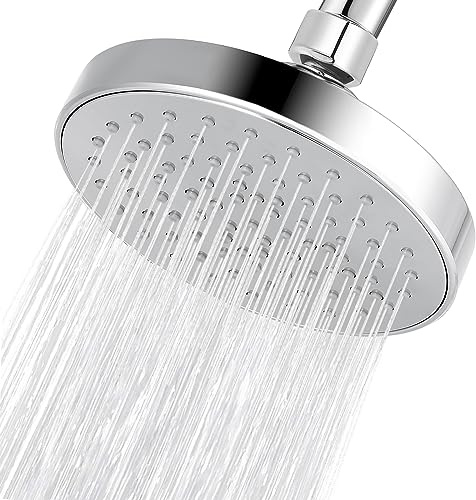 High Pressure Shower Head - Nuodan 4.7“ Powerful Bathroom Pressure Boosting Rain Showerhead - Perfect Universal Replacement for Rainfall Shower Heads (Chrome)