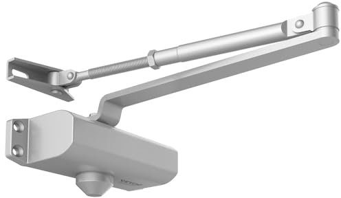 VEVOR Ferme-porte automatique, capacité de charge 45 kg, ferme porte à tampon hydraulique taille réglable usage commercial résidentiel corps en fonte d'aluminium robuste, installation facile, argenté
