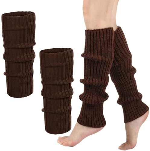 QOMJUFA Calentadores de Piernas para Mujer, Calentadores de Piernas Niña Ideales Baile Calentador de Pierna de Tobillo de Moda de Invierno Calentadores