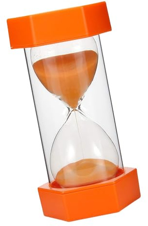 20 Minute Hourglass Timer Orange Visual Sand Timer 6.5 * 13 cm Home Decor | Sand Clock Time Management Tool for Kitchen Cooking Classroom Student Study Tooth Brushing Shower Gym Office Present Giving