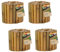 Garden Mile Juego de 4 rollos de borde de césped de 15 cm x 100 cm, borde de madera resistente, ideal para césped, caminos, parterres, borde de jardín, valla versátil