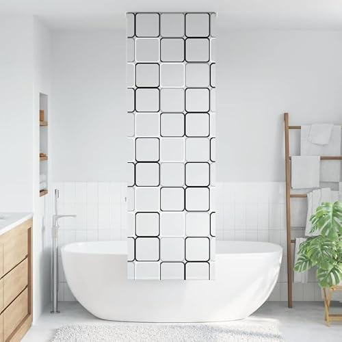Cortina de ducha enrollable de 80 x 240 cm para ventana, material PEVA, impermeable y duradero, ideal para baño y cocina, fácil montaje y limpieza