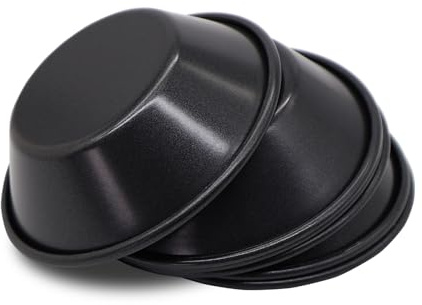 6PCS Egg Tart Molds 3-Inch Pastel de Nata Tins, Nonstick Pie Tin for Baking