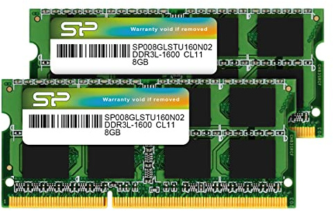 Silicon Power Laptop-Speichermodul (16 GB (2 x 8 GB), DDR3, 1600 MHz (PC3 12800), 240-polig, CL11, 1,35 V, SODIMM, niedrige Spannung und energiesparend)