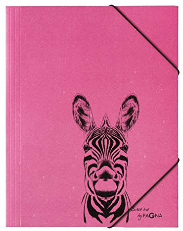 Pagna 21658-34 Gummizugmappe Zebra Karton 3 Einschlagklappen DIN A4