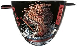 Pyramid International Bol à ramen -Dragon ramen - Coffret cadeau - illustrata - Céramique - 500ml