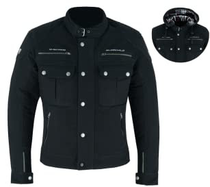 BLACKWILD Urban Style Motorradjacke Herren | Streetstyle Motorradjacke mit abnehmbar Kapuze | Textiljacke Männer mit CE Schulter Ellbogen für Radfahren Roller und Touren (L)