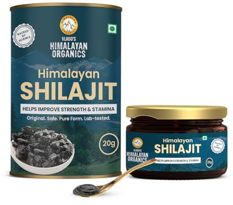 100% Pure Shilajit/Shilajeet Resin to Boost Performance, Endurance with Fulvic Acid & 85+ Trace Minerals Complex for Energy, Authentic Genuine Natural,and Most Potent I - 20g