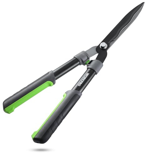 WORKPRO Garden Hedge Shears, 23 Manual Hedge Clippers, Professional Bush Cutter, Gardening Pruners Scissors, Hedge Trimmers, Shears Gardening Tools for Pruning Borders & Shrubs