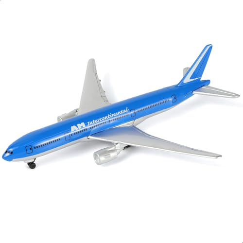 QIYUMOKE Boeing 777 Simuleringsflygplansmodell av legering, 4,9 tum, för Maisto – modell av legerad plast, miniatyrflygplan för barn och samlare (flygplansgåva)