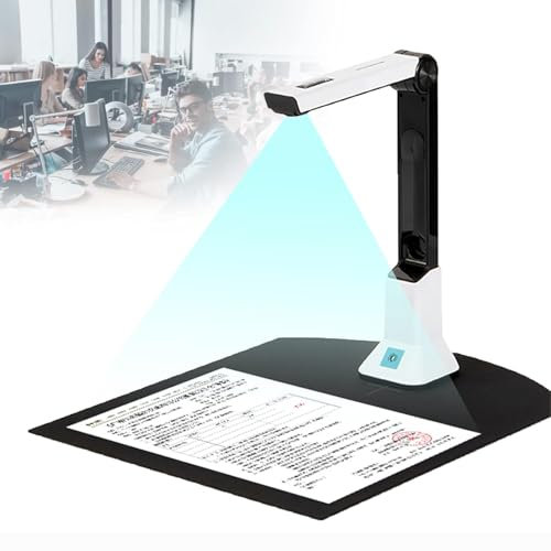 Portabel Dokumentskanner, Kamera För Bokdokument Med Ocr-textigenkänning, Automatisk Bildkorrigering Och 8 Miljoner HD-pixlar, Snabb Identifiering Och Realtidsprojektion, För Distansutbildning