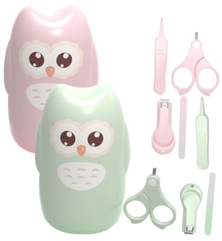 SUPVOX Kit de Manicura para Niños Pequeños con Tijeras de Uñas Seguras y Cortaúñas de Acero Inoxidable, Diseño Ligero y Bordes Redondeados con Estuche de Almacenamiento