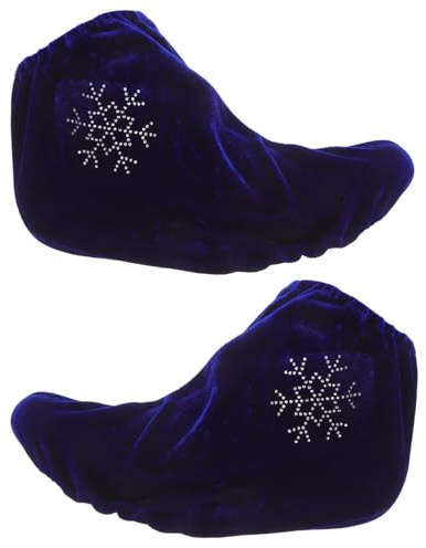 MAGICLULU Coprilame Pattini da Ghiaccio Blu con Dettagli Brillanti Protezione Sicura per Scarpe da Pattinaggio Artistico e Hockey Media Uomo Donna