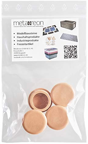 metakreon 4er Pack Stopfen Abdeckkappen für Abstandhalter Handlaufträger Handlaufhalter für Geländer (Buche)