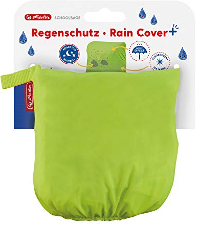 herlitz 50033218 Regenhülle für Schulranzen, gelb, 1 Stück, 16.5 x 14 x 4.5 cm