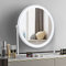 LED Rond Miroir de Maquillage pour Coiffeuse, Miroir de Table Lumineux Illumination avec Commande par Effleurement et 3 Niveaux de Luminosité - Chargement USB/Pile AAA - 25.5CM