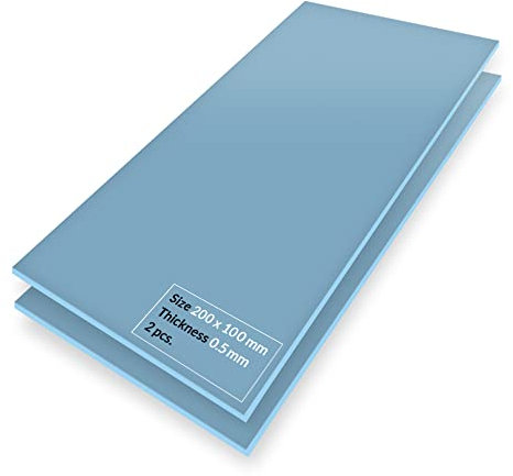 ARCTIC TP-3 Wärmeleitpad: Premium Performance Thermal Pad, 200x100x0,5 mm (stapelbar bis 2,0 mm ohne Leistungsverlust), 2 Stück - Hohe Leistung, sehr weich, Gap-Filler, Überbrückung von Unebenheiten