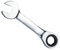 Aoktorkit Short Ratchet Spanner 8 mm, Stubby Combination Ratcheting Wrench, Professional Chrome Vanadium Steel Mini Small Ratcheting Ring Spanner for Repair Bicycle Home Metric Tool