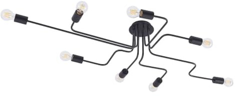 Lindby Taklampa 'Elimar ' (vintage) i Svart av metaller för vardagsrum/matsal (8 lamor, E27) - Taklampor, lampa