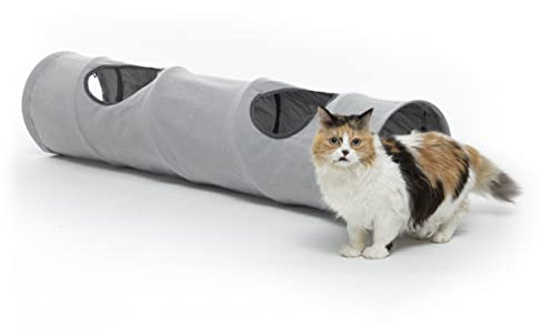 InnovaGoods® Katzentunnel, Katzentunnel für Erwachsene, kreisförmiger Katzentunnel, Faltbarer Haustiertunnel, Katzenspielzeug für drinnen und draußen, Katzentunnel für drinnen und draußen