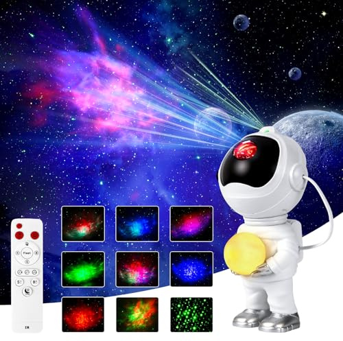KIKILIVE LED astronaut stjärnhimmel projektor stjärnljus galax ljus stjärnprojektor barn och vuxna, smart stjärnprojektor