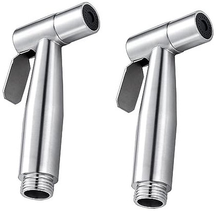 TNSRAY 2 Pièces Douchette WC, Douchette Toilette WC, Pulvérisateur de Baignoire Portatif pour Toilettes, Kit de Pulvérisateur de Bidet en Acier Inoxydable, Pulvérisateur de Bidet à Main pour Toilettes