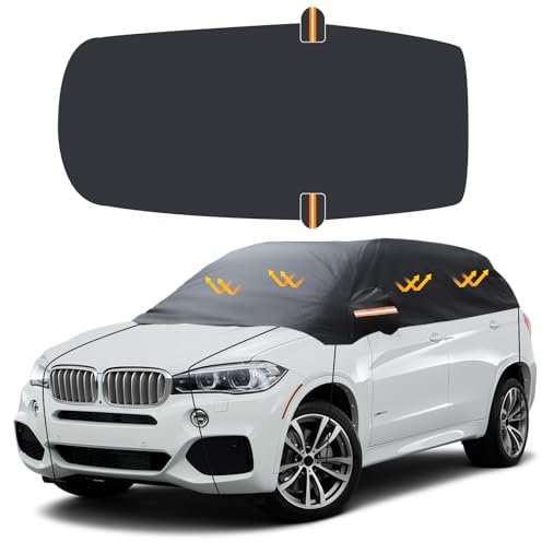 Ninonly 210D Universal Car Front Windshield Sun Visor SUV Truck Foldable Sun Visor Thermal Insulation Cover (SUV Up to 4.5-5.5 M)
