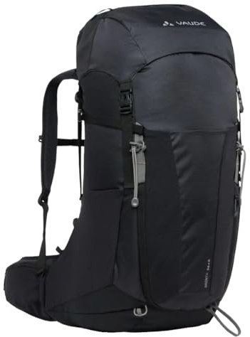 VAUDE Brenta 36+6 – Wanderrucksack für Damen & Herren 42 Liter, Aeroflex 3D Belüftung & ErgoShape-Schultergurte, Regenhülle & Frontzugriff – für Tagestouren - black