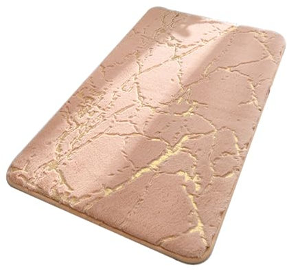 Badematte weich und bequem Teppich aus Kaninchenfellimitat super Wasseraufnahme rutschfest dick für Badezimmerbodenteppich