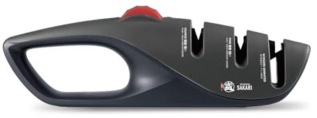 MITSUMOTO SAKARI Aiguiseur de couteaux Japonais Réglable à 5 Angles, Aiguiseur de Couteaux de Cuisine en 3 étapes pour Ciseaux et Couteaux de Cuisine, Affûteurs avec Technologie de Blocage de L'angle