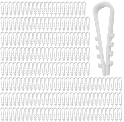 100 Stück Steckschlaufe Schlaufendübel,Schlaufendübel,Kabelschelle Spannbereich,3-13mm U-Förmiges Nylon Dübelklemmschelle,Dübel-Klemme Stecklaschen Dübel,Stecklaschen Für Kabelbefestigung (Weiß)