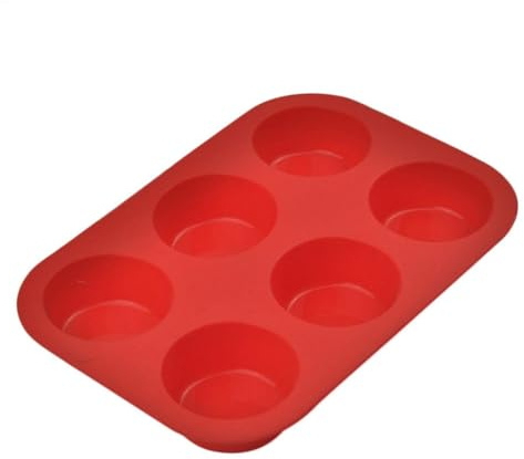 Bandeja de silicona para magdalenas, bandejas de silicona para magdalenas, moldes de silicona para horno, moldes y moldes para magdalenas y magdalenas, 6 tazas, moldes para magdalenas, pasteles